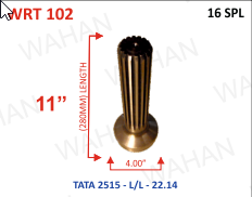 [WRT 102] REAR TEETH - 16TH x 4"-DIA x 11'' - LENGTH-J4
