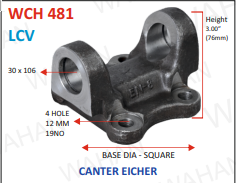 [WCH 481] C.H. - 30 x 106 X 3.00”-H X SQUARE X 4 H 12 MM - CANTR N/M-L2