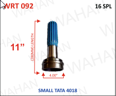 [WRT 092] REAR TEETH - 16TH x 4"-DIA x 11'' - LENGTH - COATED - 40.18 - SMALL