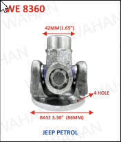 [WE 8360] HALF YOKE ASSY - Up Dia-1.65" x Low Dia-3.30" x 4-HOLE x PETROL