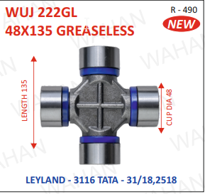 [WUJ 222GL] UJC - 48x135 X R - 490 X 'GREASLESS'