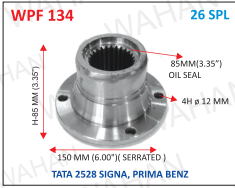 [WPF 134] P .FLANGE 26-TH X 6.00" SERR X 85MM-H X 4H x 12 MM X 85MM  ' -INNER SEAL