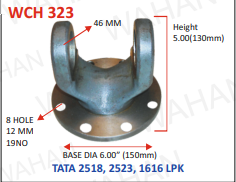 [WCH 323] C.H. - 46MM X 5"-H X 6.00” ROUND  X 8 H 12 MM - 1312-F2-K5