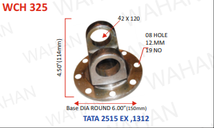 [WCH 325] C.H. - 42 x 120 - 4.50"-H X 6" ROUND  X 08 H 12.MM  - F3