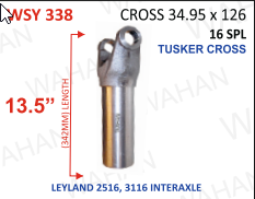 [WSY 338] SLEEVE YOKE - UJC - 34.95X126 x 13.50''- LENGTH x 16TH - TUSKER-J2