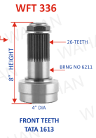[WFT 336] FT-26TH x 200MM-H x 4" DIA x B-6211-Q2