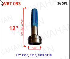 [WRT 093] REAR TEETH - 16TH x 4.00"-DIA x 12.00'' - COATED - 1710