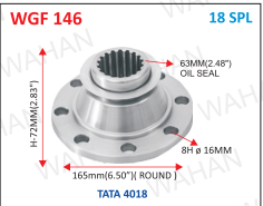 [WGF 146] G.B.F-18TH x 2.83" H x 6.50" ROUND x 8H x 16MM - C2