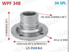 [WPF 348] P .FLANGE - 34-TH  XS-6'' - BASE X 80MM-H X 4H x 12 MM X 64.MM SEAL-OD