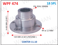 [WPF 474] P .FLANGE -18-TH X 4.92”  ROUND  X 66MM-H X 4H x 12 MM X 56MM OIL SEAL - E-11.10-N/M- 