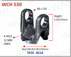[WCH 530] C.H. - 48 x 135 - 5.25"-H X 6" SERR X 4 H 12 MM - A2