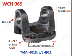 [WCH 069] C.H. - 48 x 135- 4.5"-H x 7" SERR x 4 H 14 MM - D4