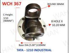 [WCH 367] C.H. - 38MM X 3.5"-H X 5.00” ROUND X 8 H x 10.20 MM - T-1210 - K1