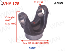 [WHY 178] HALF YOKE - UJC - 52 X 133 X 6.00"-HEIGHT X 4" DIA