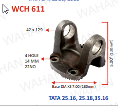 [WCH 611] C.H. - 42 x129 - 5"-H X 6.00" SERR X 4 H 14 MM