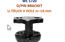 [WE 5720] D-PIN BKT - 4-HOLE - LEY-U-TRUCK