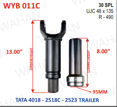 [WYB 011C] R-490-30TH-SET-LF-13'+BH-8'-48-135-DIA-4'-COATED-48 x 135