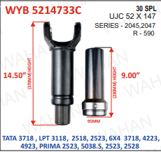 [WYB 5214733C] R-590-30TH-SET-DIA-4.00-LF-14.50'' & BH-9.00'-COATED-52X147