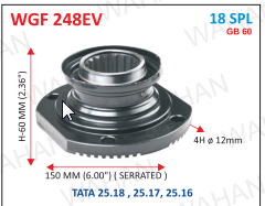 [WGF 248EV] G.B.F-18TH x 2.36" H x 6.00" SERR x 4H x 12MM - GB.60 - EV COATED - E1
