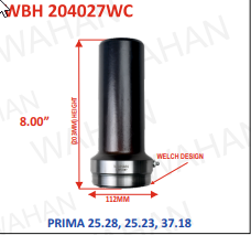 [WBH 204027WC] BARREL HOUSING - 34TH x C - 2040 x 112MM-DIA x HEIGHT - 7.75" - WELCH DESIGN - COATED