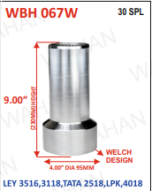 [WBH 067W] BARREL HOUSING - 30TH x C-2045,C-2047 x R - 590 x 95MM-DIA x HEIGHT - 9" - WELCH DESIGN						