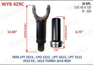 [WYB 429C] R - 325 - 20TH-SET-LF-13''+BH-6.75''-DIA-3.50''-42-120 - COATED - 42 X 120