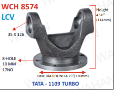 [WCH 8574] C.H. - 35 X 126 X 4.5"-H X 4.75" ROUND X 8-H 10 MM -MARCOPOLO 
