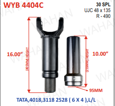 [WYB 4404C] R-490-30TH-SET-LF-16.0''+BH-10.0''-48X135-DIA-4''-COATED-A3