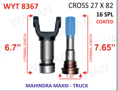 [WYT 8367] YOKE & TEETH SET - YOKE-6.7'' & REAR TEETH-7.65'' X 16 TH X UJC - 27 X 82 X 2.30'' DIA - COATED