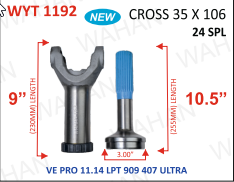 [WYT 1192] YOKE & TEETH SET - YOKE-9'' & REAR TEETH-10.5'' X 24 TH X UJC - 35 X 106 X 3.00'' DIA - COATED - VE PRO LCV (909 BS-3)
